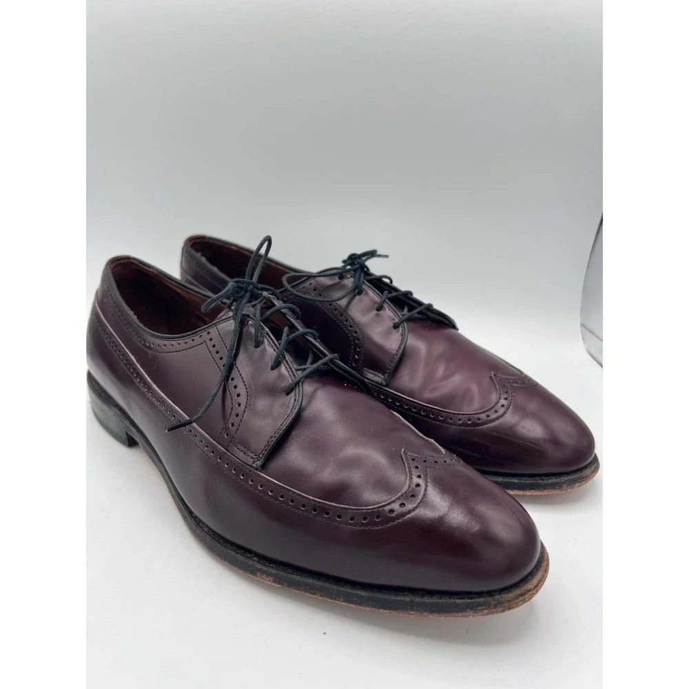 Allen Edmonds Richmond Wingtip Oxfords Mens‎ 11 D Burgundy Leather Made In USA